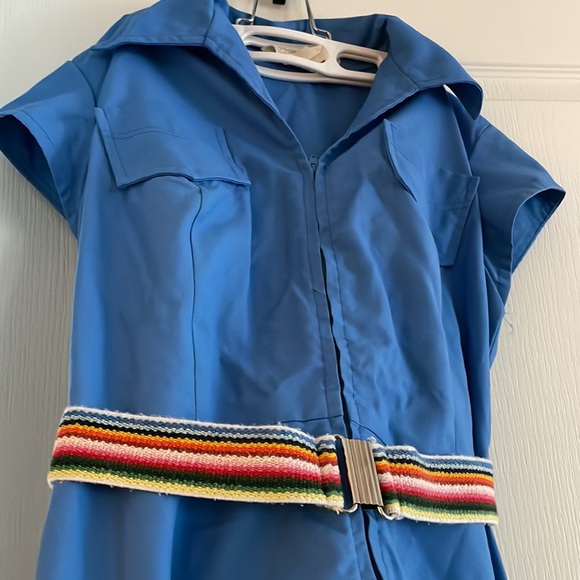 Vintage 1970’s blue Midi Dress - Picture 3 of 6